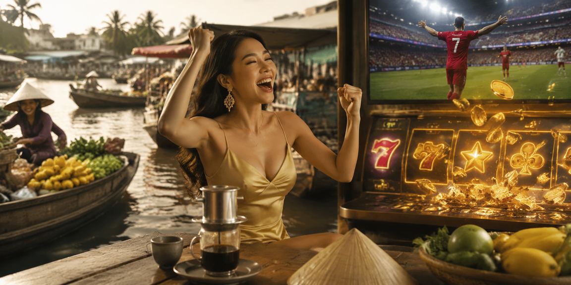 Người dùng Cần Thơ chơi slot game tại quán cà phê trên điện thoại Android