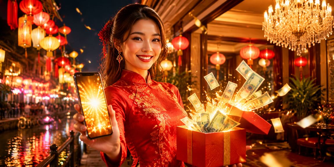 Người phụ nữ mặc áo dài tại Hà Nội sử dụng điện thoại chơi casino trực tuyến trên ứng dụng ex5